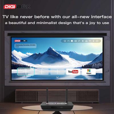 China Digibox Smart Android TV Box Android 12 Stem afstandsbediening Te koop