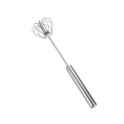 China 10 Inch Stainless Steel Egg Beater Viable Semi-automatic Rotary Egg Beater Manual Egg Beater Kitchen Instrument for sale