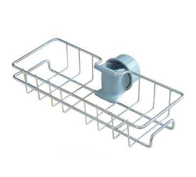 China Durable 304 Stainless Steel Sink Punch Faucet Storage Bathroom Hanging Cavity Shelves Hanging Faucet Storage Rack for sale