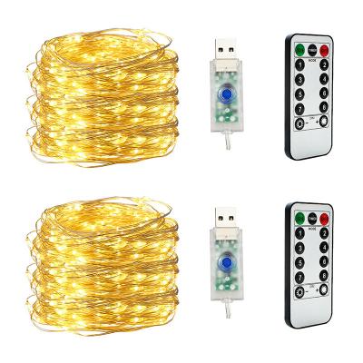 China LED STRING LIGHT Popular 8 Modes USB 50 Led Decorative Christmas Lighting Copper Wire Fairy Lights For Wedding Festival Decoration for sale