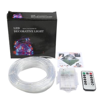 China LED rope light Classic Outdoor 5M 10m USB Battery Operated Led Copper Wire Rope Light Christmas String Light For Festival Decorations for sale