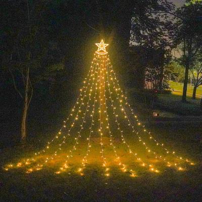 China Waterfall Best Selling Outdoor 350 Led Star String Lights Waterfall Garden Christmas Tree Lights For Festival Party Wedding Decoration for sale