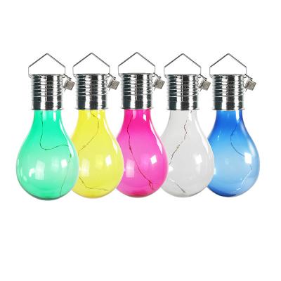 China Garden New Colorful Outdoor Led Solar Bulb Light Street Light Abs Plastic Garden Decoration Lamp Garden Hanging Solar Light for sale