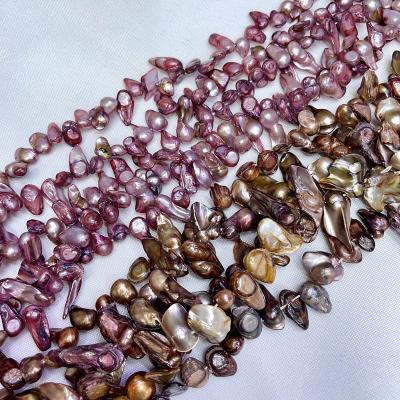 China Wholesale Loose Pearl Strand Freshwater Pearl Cultured Pearl Strand Natural Freshwater Pearl String Wick for sale