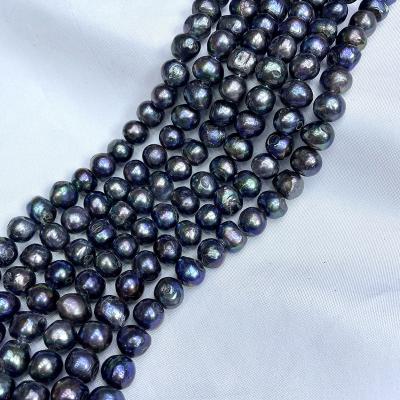 China Wholesale 11-12mm Natural Freshwater Pearl Baroque Dyed Pearl Bead Loose Strands for sale