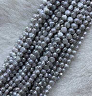 China DIY Pearl Beads Jewelry 5-6mm Irregular Baroque Pearl Strands Real AAA Freshwater Pearl Strings Beads Wholesale For Jewelry Making for sale