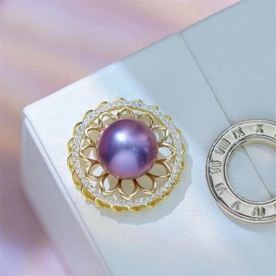 China Edison Natural Freshwater Pearl Pendant purple exquisite CLASSIC 925 Sterling Silver Small Necklace Jewelry for sale