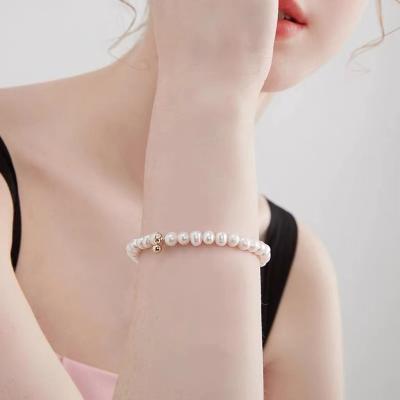 China Other Fashion Handmade Jewelry Bracelets Small Natural Freshwater Pearl Beaded Bracelets Jewelry Women for sale