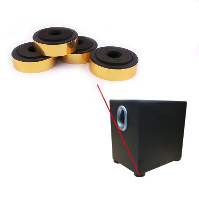 China Factory Direct Speaker Plastic Attenuating Pads 10 Gold Foot Pads Power Amplifier Chassis Foot Pads Brand New for sale