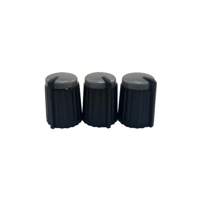 China Black Plastic Volume Control Rotary Knobs For 6mm Dia Potentiometer. Knurled Shaft for sale