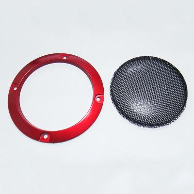 China Outdoor Perforated Red Plastic Speaker Cover 2 Inch Speaker Grill Audio Accessories for sale