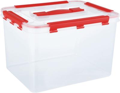 China 2019 New Snap Lock Freshness Preservation Airtight 56-Cup Rectangular Plastic Storage Box 14 Liter Plastic Food Storage Containers With Locking Lids for sale