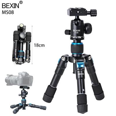 China BEXIN PORTABLE PORTABLE DESKTOP HOLDER smartphone mini tripod shooting aluminum alloy macro tripod for dslr camera phone for sale