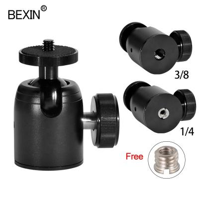 China Nikon Sony Canon DSLR Mini Camera Tripod Mount Bracket Ball Head Adapter BEXIN 360 Degree Ball Head Aluminum Alloy Camera Mount Instant Professional Tripod Head For Gopro Camera DSLR for sale