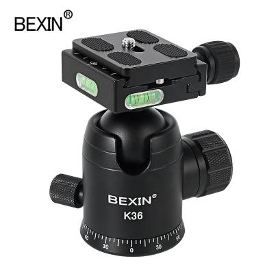 China Wholesale Custom Aluminum Alloy BEXIN Factory Aluminum Alloy Camera Ball Head Big Adjustable Tripod Ball Head For DSLR Camera Tripod for sale