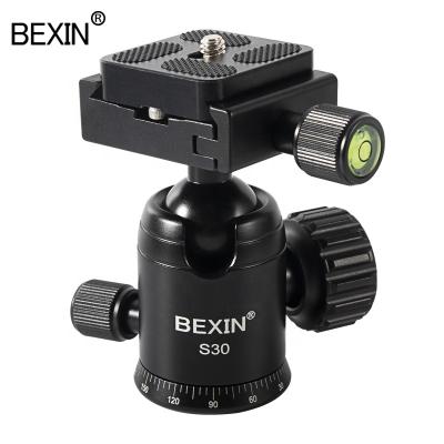 China BEXIN Aluminum Alloy Professional Panorama Head Mini Tripod Ball Head Camera Ball Head to Store for Christmas 5kg for sale