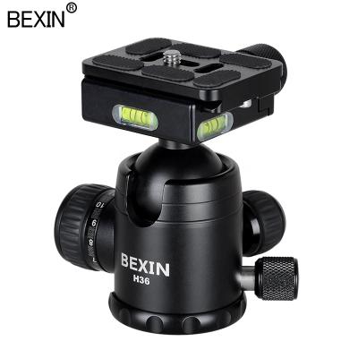 China HOT Professional BEXIN Alloy CNC Tripod Aluminum Head 360 Degree Panorama Ball Aluminum Head for Monopod DSLR Camera Smartphone Holder for sale