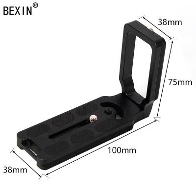 China Vertical L Plate Tripod Mount Camera Bracket BEXIN Camera Bracket BEXIN Factory Wholesale Portable Vertical L Shaped Camera Plate Tripod Aluminum Alloy Metal Quick Release L Plate For Camera dslr for sale