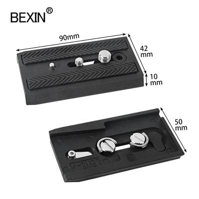 China BEXIN Professional Aluminum Alloy Camera Accessories Quick Release Cameras Flexible Full Sliding Loading Plate For Hydraulic PTZ Tripod for sale