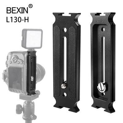 China BEXIN Aluminum Alloy CNC Tripod Head Accessories L-Shape Shoot Plate Bracket Quick Release Vertical Plate For Micro SLR Cameras for sale