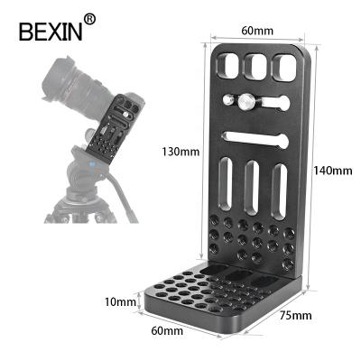 China BEXIN Aluminum Alloy BEXIN Vertical Dish Cameras 20kgs Load 20kgs Dslr Camera Tripod Support Quick Release L-Shaped Bracket for Nikon and Visual Liquid Head for sale