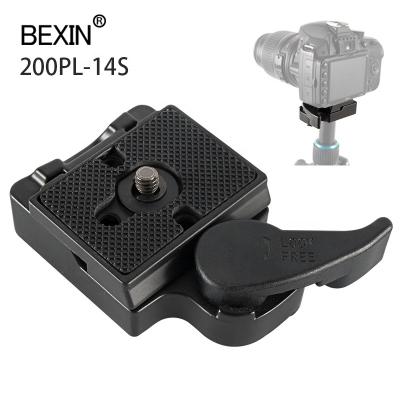 China For Manfrotto 200PL/222/222RCNAT/234RC/323 BEXIN Hot Selling Camera Clamp Camera Tripod Adapter Tripod Plate with Clamp Quick Release Plate Set for dslr camera plate for sale