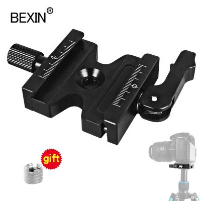 China NEW Camera Tripod Quick Release Clamp Adapter Quick Release Clamp Camera Double Ball Lock Quick Release Clamp Head Plate Tripod Accessories Video Aluminum Flexible Quick Mount Adapter For SLR DSLR Camera for sale