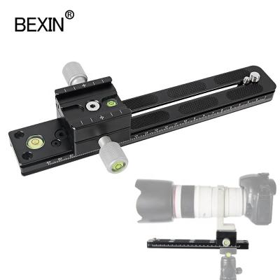 China Aluminum Alloy Factory Long Lens Camera Slider Holder Adapter Bracket Plate Adjustable Quick Release Mount Plate Clamp For Tripod Ball Head for sale