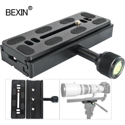 China BEXIN Alloy 120mm Long Adjustable Quick Release Plate Clip Camera Clamp Tripod Holder Bracket Slider Mountingball Aluminum Head For Arca Swiss for sale