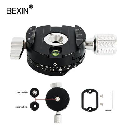 China BEXIN Aluminum Alloy OEM Aluminum Alloy BEXIN Panoramic Clamp Tripod Clamp Adapter Ball Mount Quick Release Plate Rotating Head Clamp For SLR Video Cameras for sale