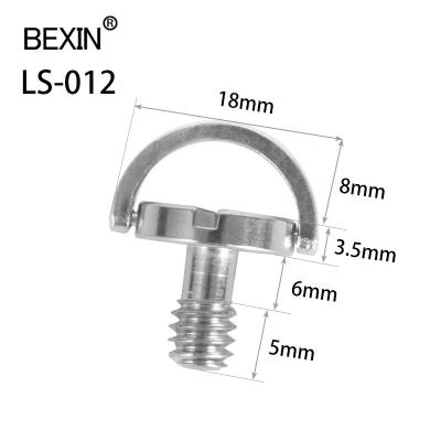 China Flat Camera Tripod Parts 1/4 Inch Flat Head D Ring Dslr Camera Mounting Screw for Canon and Nikon and Sony and Ball Head Monopod for sale