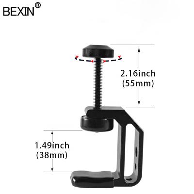 China BEXIN Alloy Aluminum Alloy Hot Selling Adjustable Camera Other Accessories Camera C Clamp Desk Clamp For DSLR Camera iPhone for sale