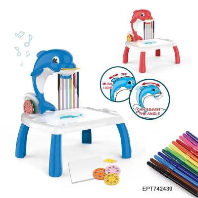 China DIY Paint Kids Projection Drawing Board Office Cute Dolphin Hot Selling Detachable Study Board for sale