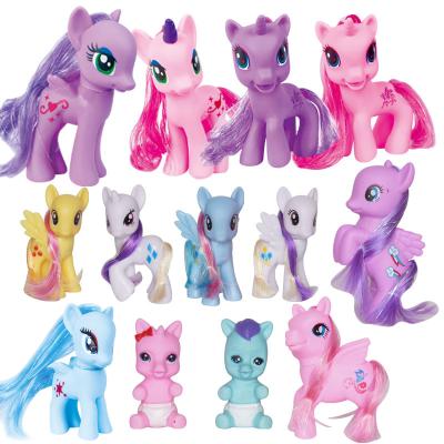 China Eco-Friendly Fashion Pony Diy Toys Plastic Cartoon PVC Horse Pony Toys For Kids Wholesale Small for sale