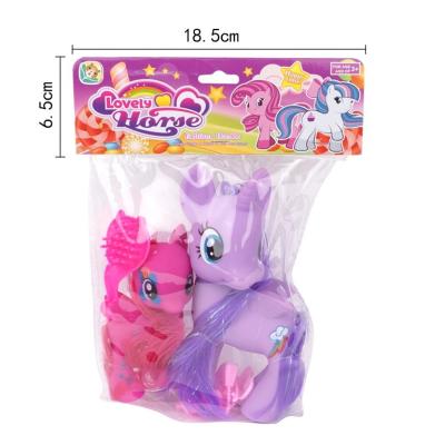 China Cute Pony Toys For Kids Pvc Model Little Pony Solid Plastic Animal Toys Action Figures Animal Toys for sale