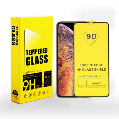 China 9D Mobile Phone Screen Protector Tempered Glass for iPhone 13 12 11 pro Max Protective Glass for IPhone X XR XS 7 8 6S max plus 12Pro for sale