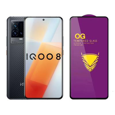 China Mobile phone 9h 2.5d 0.3MM full screen tempered glass film tempered glass for IQOO 7 IQOO U3 mobile phone tempered glass film for sale