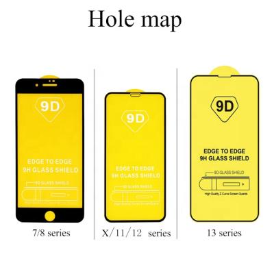 China Easy Install Mobile Phone Full Coverage 9D Tempered Glass Screen Protector Accessory Guard for sale