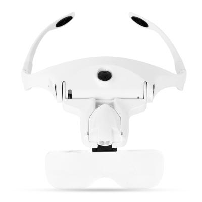 China Repair New Multifunctional USB Charging Replaceable 5 Lens LED Head Mounted Magnifier for sale