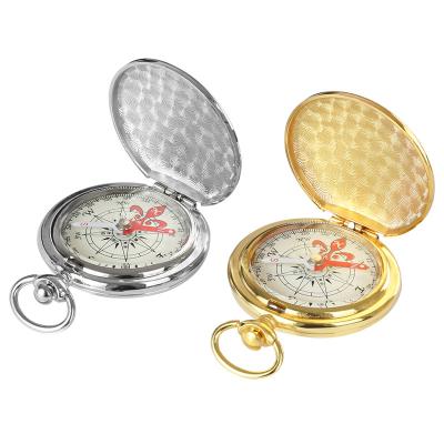 China Rising Popular Pocket Compass Factory Direct Brass Metal Accessory Camping Gift Compass For Outdoor Adventure for sale