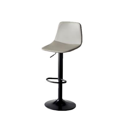 China Wholesale Modern Adjustable Leather High Chair Waist Bar Stool Manufacturer Modern Stool With Chrome Plated Base for sale