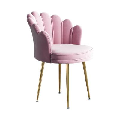 China Metal Adjustable Gold Velvet Living Room Furniture Cafe Restaurant Factory Wholesale Price Pink Leisure (Height) Chair for sale