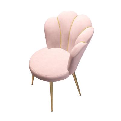 China (Size) Hot Selling Chair Velvet Fabric Sofa Chair Modern Design Living Room Chair And Gold Metal Adjustable Cushioned Revolving Dining Leg for sale