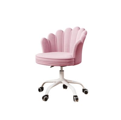 China Pink Swivel Chair Single (Size) Living Room Bedroom Balcony Swivel Purpose Multi Modern Adjustable Lightweight Modern Office Small Chair for sale