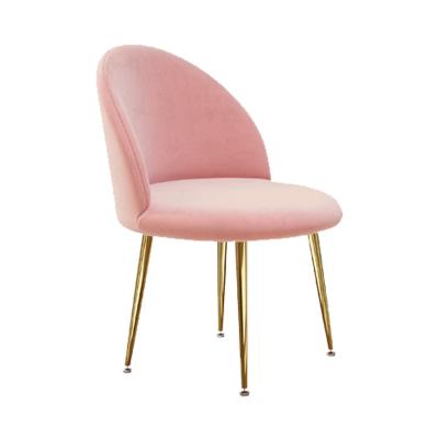 China (Size)Adjustable Modern Family Restaurant Kitchen Velvet Tufted Dining Chair Metal Leg Velvet Dining Chair for sale