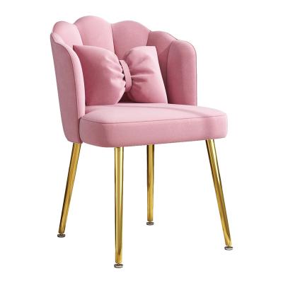 China Cheap modern design (height) metal restaurant furniture industry gold leg velvet fabric petal chair adjustable petal chair for sale