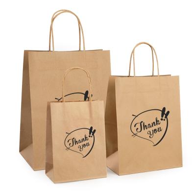 China Recyclable Recycled Custom Printed All Colors Any Size Custom Brown Customize Kraft Paper Bags for sale