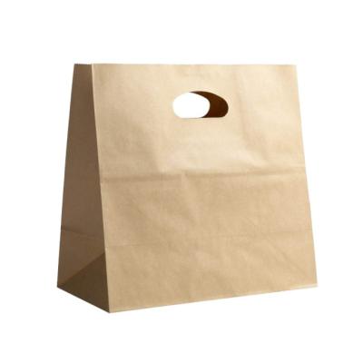 China Recyclable Cutting Tote Bags Kraft Paper Gift Bag Food Service Bags for sale