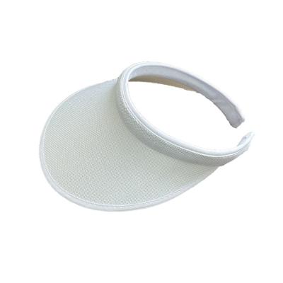 China Hot Selling Striped PVC Hats Striped Plastic Adjustable Multicolor Sun Visor Casual Simple Custom Sun Visors for sale