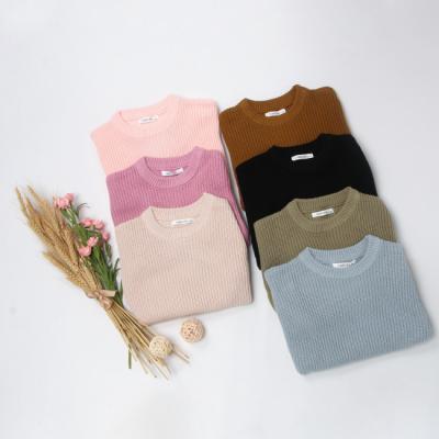 China PHB 40681 Solid Color Design Plain Styles Kids Sweaters Kids Sweaters Autumn Baby Breathable Casual Clothing for sale